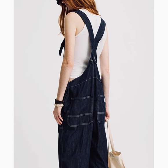 NWT Denimist Tie Strap Relaxed Overall - Drapey Rinse Indigo Causal All in One - Picture 3 of 12